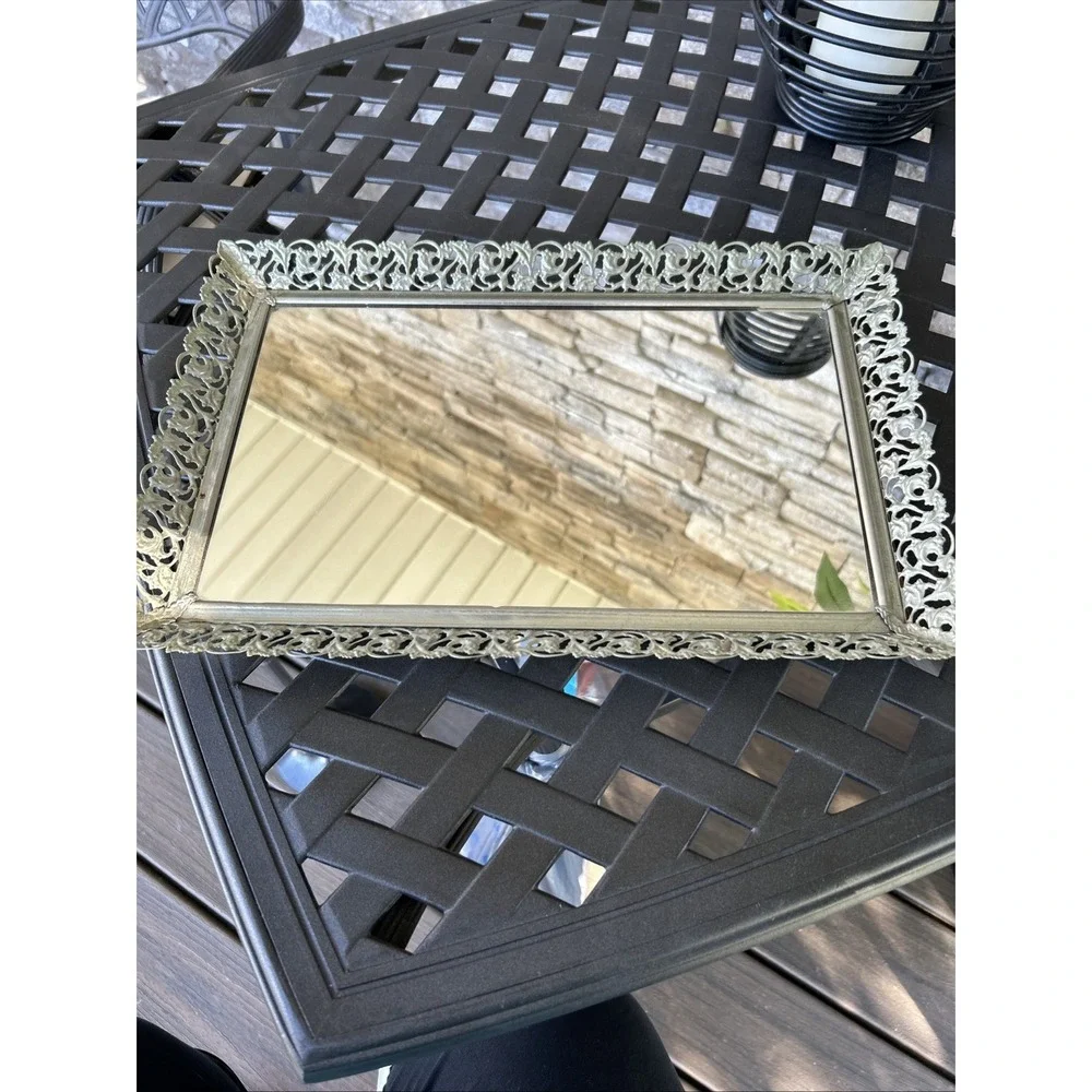 Vintage Dresser Mirror 15x10‎ Gold Tone